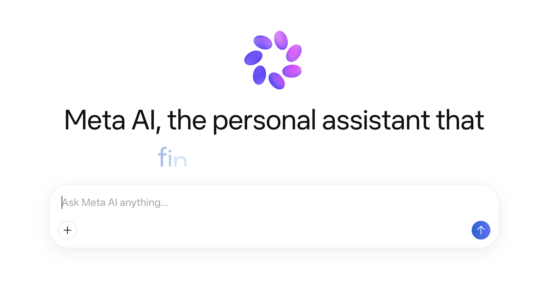 Meta AI chat screen
